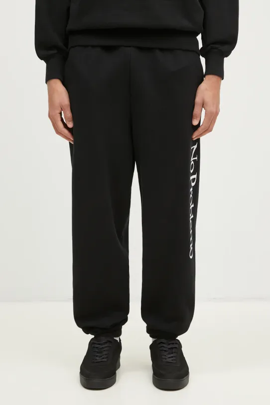 No Problemo spodnie dresowe bawełniane Sweatpant nadruk czarny NP30002.02