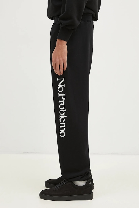 No Problemo spodnie dresowe bawełniane Sweatpant NP30002.02 czarny AW24