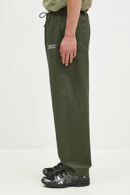 NEIGHBORHOOD pantaloni de bumbac Easy Pants 242TSNH.PTM02 verde AW24