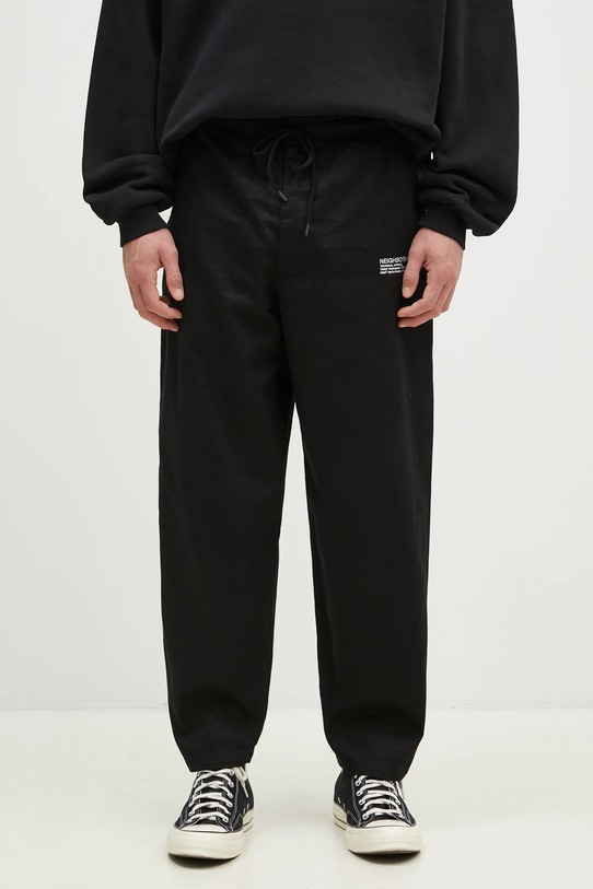 NEIGHBORHOOD pantaloni in cotone Easy Pants cotone nero 242TSNH.PTM02