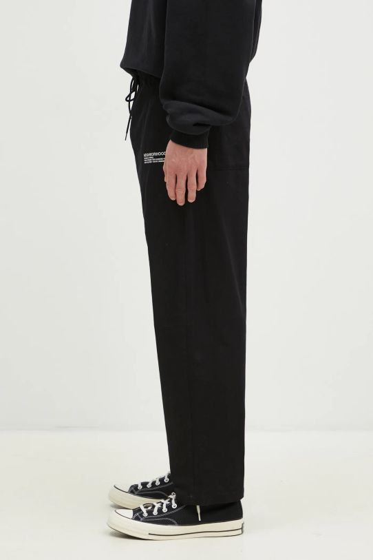 NEIGHBORHOOD pantaloni in cotone Easy Pants 242TSNH.PTM02 nero AW24