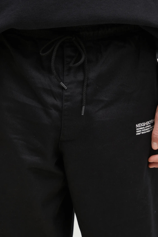 NEIGHBORHOOD pantaloni in cotone Easy Pants nero 242TSNH.PTM02
