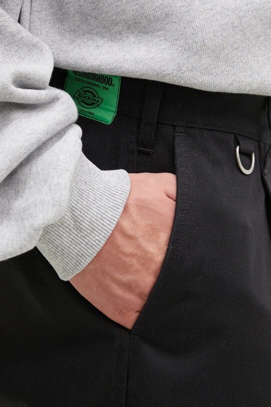 NEIGHBORHOOD trousers NEIGHBORHOOD X Dickies . Tuck Wide Pants black 242VFDKN.PTM01