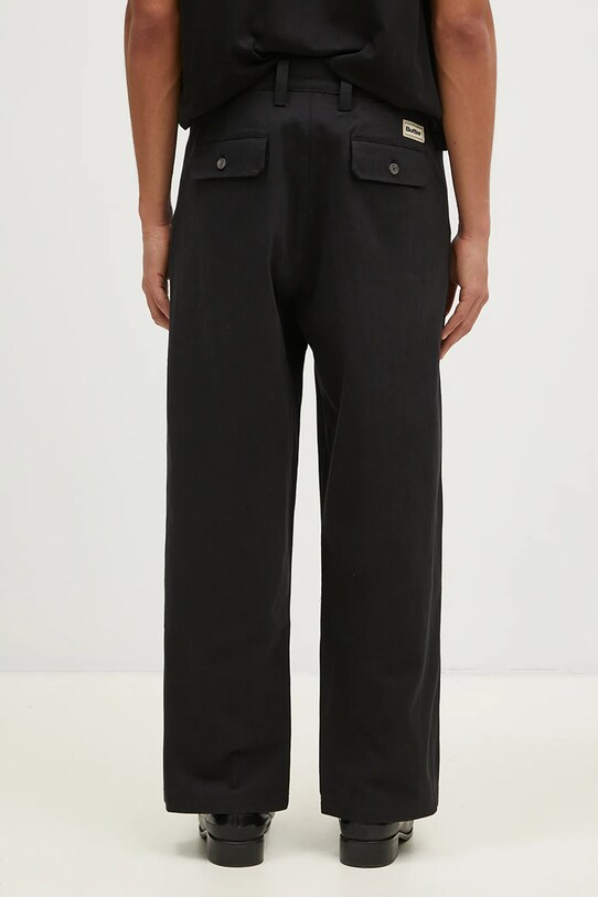 Одежда Хлопковые брюки Butter Goods Pleated Trousers BG243717 чёрный