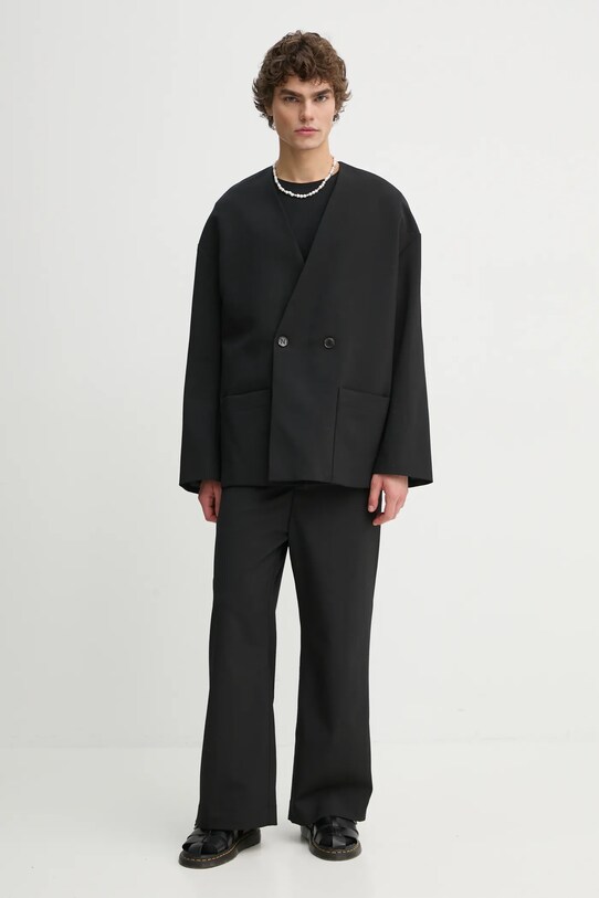 Nanushka pantaloni in misto lana NM24FWPA24599 nero AW24