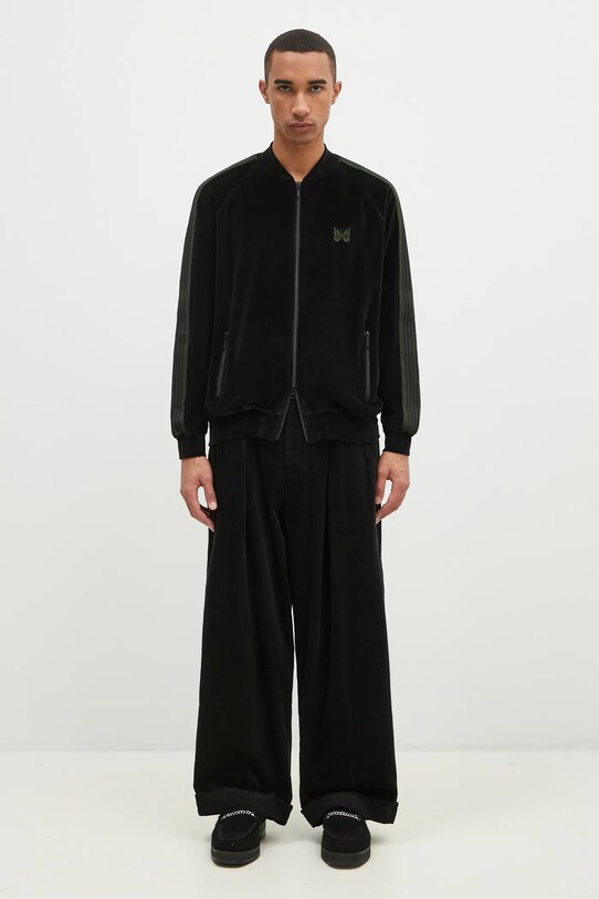 Hlače od samta Engineered Garments Oxford Pant crna 24F1F031.WP011