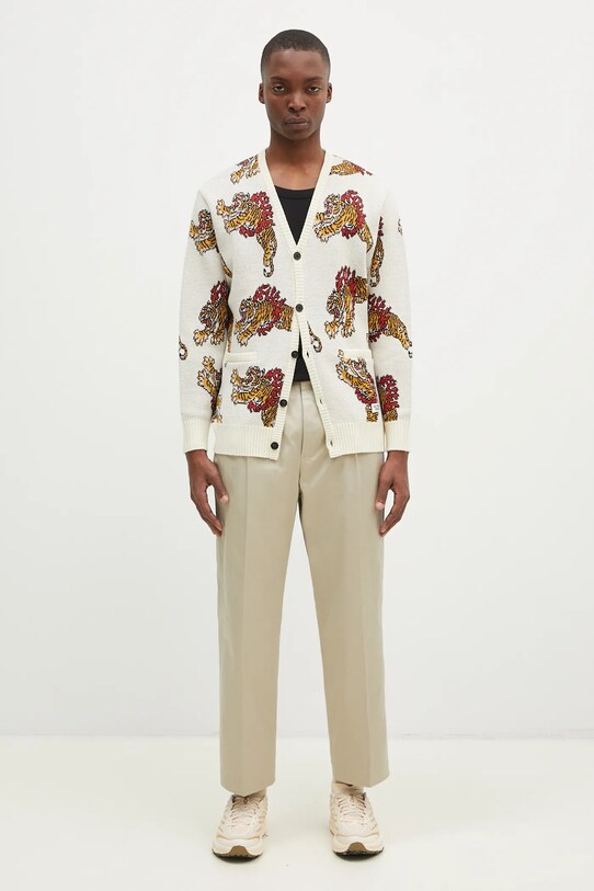 Pamučne hlače Wacko Maria Double Pleated Chino Trousers 24FW.WMP.PT02 bež