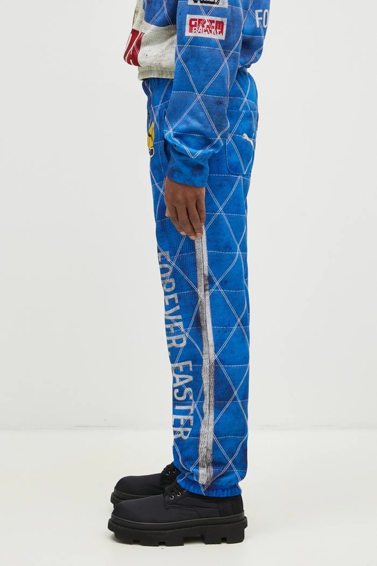 Tepláky Puma Puma x A$AP ROCKY Quilted 631123 modrá AW24