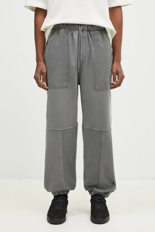 Хлопковые спортивные штаны Flowers for Society хлопок серый FFSAPP098