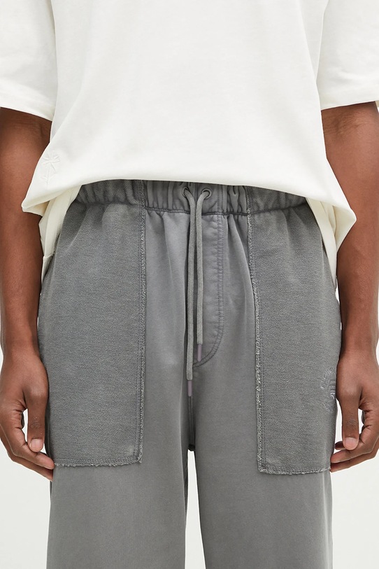 Хлопковые спортивные штаны Flowers for Society серый FFSAPP098