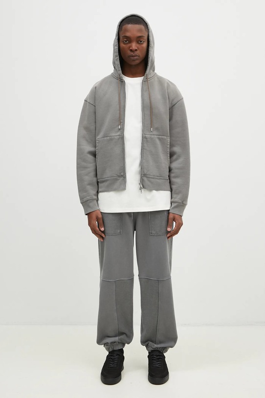 Хлопковые спортивные штаны Flowers for Society FFSAPP098 серый