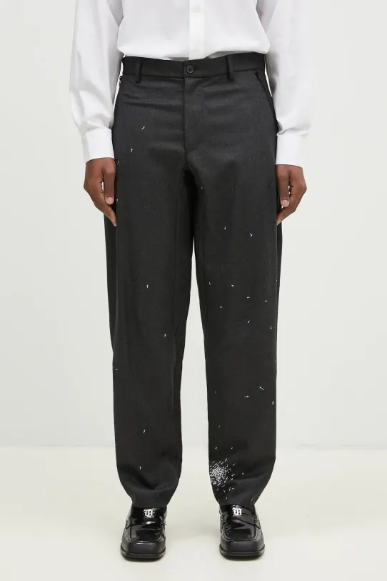 Вълнен панталон Undercover вълна сив UC2D4508