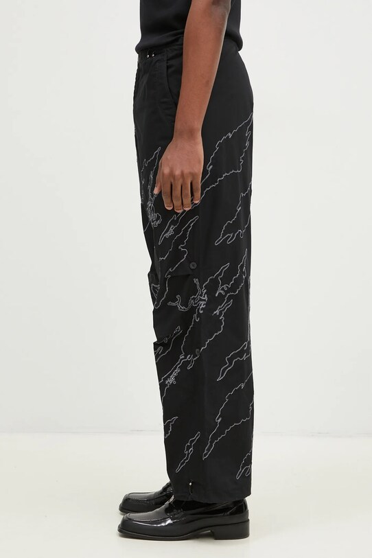 Maharishi pantaloni de bumbac Dpm: Sparse Bonsai Snopants 5340.BLACK negru AW24