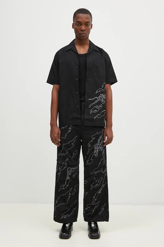 Βαμβακερό παντελόνι Maharishi Dpm: Sparse Bonsai Snopants 5340.BLACK μαύρο