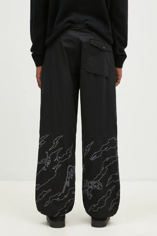 Abbigliamento Maharishi pantaloni in cotone Bonsai Landscape Loose Snopants 5346.BLACK nero