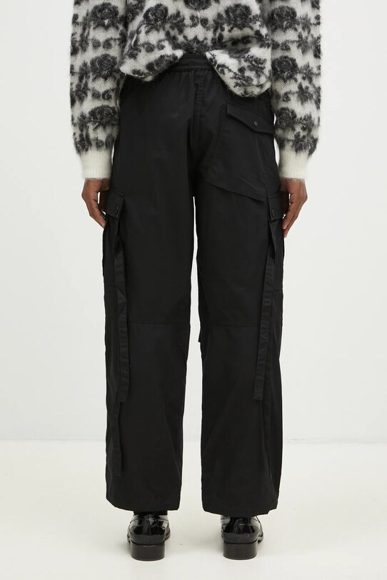 Clothing Maharishi cotton trousers Asym Cargo Track Pants 5307.BLACK black