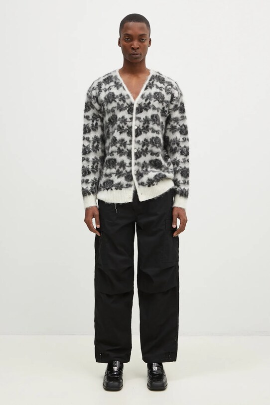 Maharishi pantaloni de bumbac Asym Cargo Track Pants negru 5307.BLACK