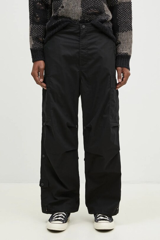 Бавовняні штани Maharishi Original Cargo Snopants Loose бавовна чорний 5300.BLACK