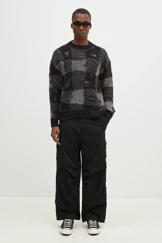 Бавовняні штани Maharishi Original Cargo Snopants Loose чорний 5300.BLACK