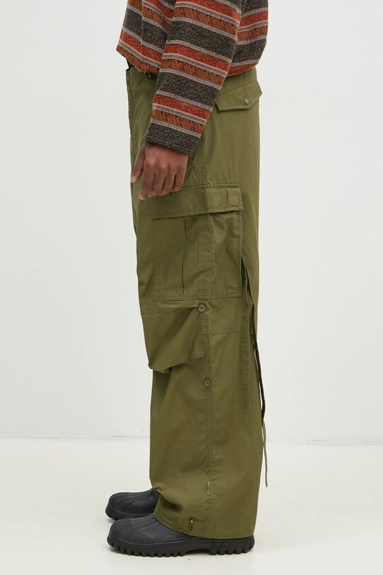 Maharishi pamut nadrág Original Cargo Snopants Loose 5300.OLIVE zöld AW24