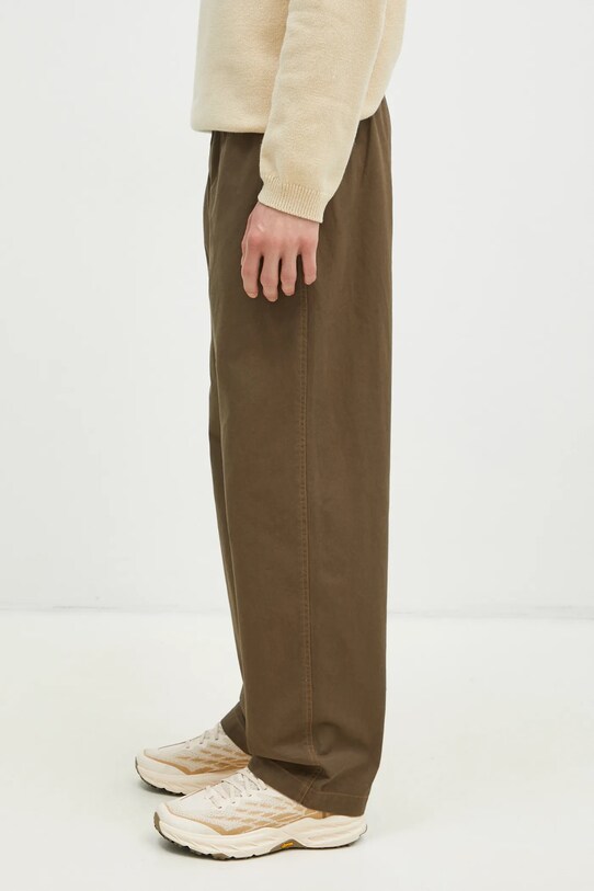 Памучен панталон Human Made Easy Pants HM28PT018 зелен AW24
