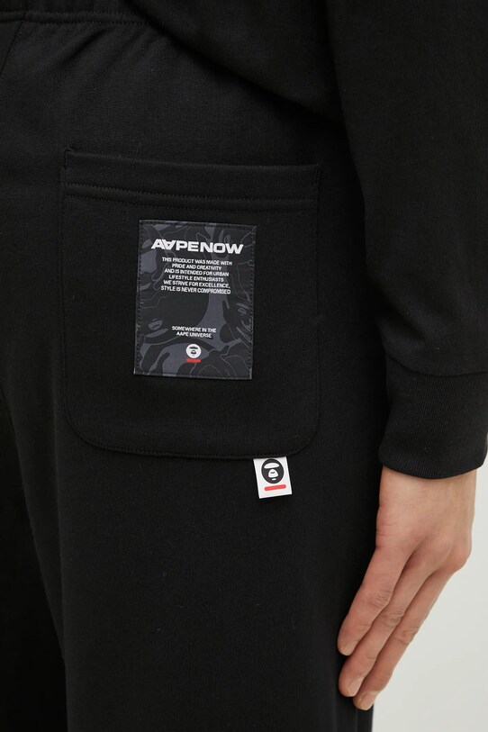 Спортивные штаны AAPE Moon Face Logo чёрный AAPPTMB625XXN