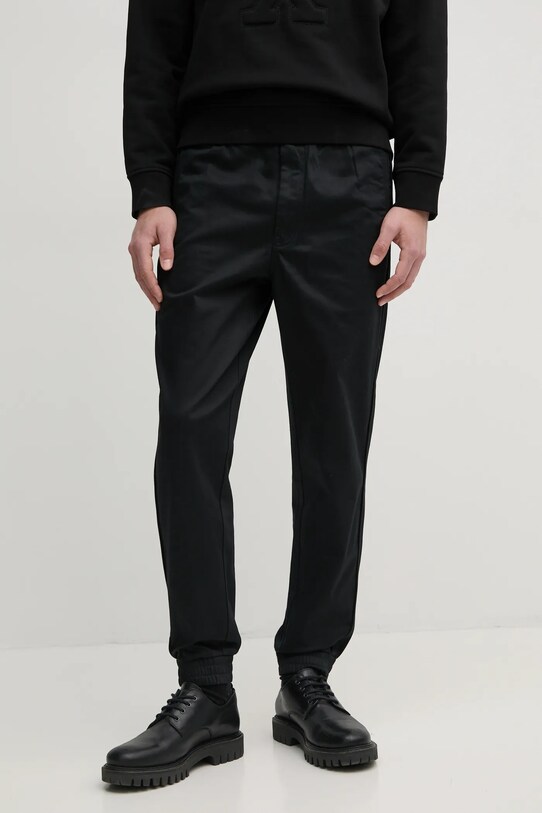 Armani Exchange melegítőnadrág elasztánnal fekete XM000039.AF10517