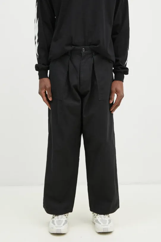 Хлопковые брюки NEIGHBORHOOD гладкий чёрный 242AQNH.PTM02