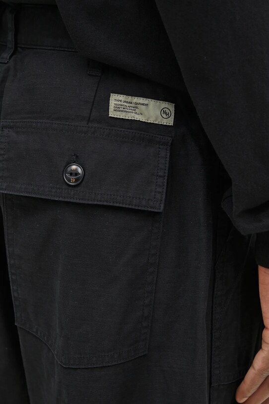 NEIGHBORHOOD cotton trousers black 242AQNH.PTM02