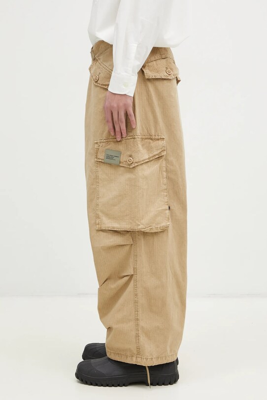 NEIGHBORHOOD cotton trousers 242SPNH.PTM01 beige AW24