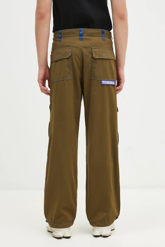 Abbigliamento PLEASURES pantaloni Public Utility P24W011 verde