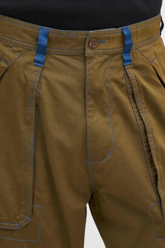 PLEASURES pantaloni Public Utility verde P24W011