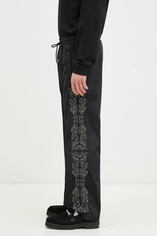 Спортивні велюрові штани PLEASURES Unquote Velour Track P24W028 чорний AW24
