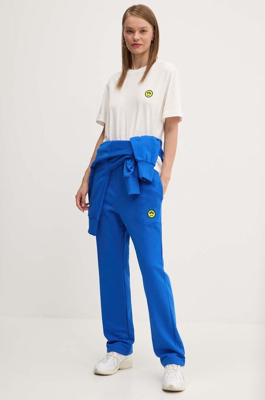 Barrow pantaloni de trening din bumbac albastru F4BWUAFP140