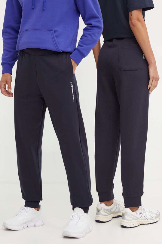 EA7 Emporio Armani pantaloni de trening din bumbac bumbac bleumarin PJTKZ.6DUP57.1562