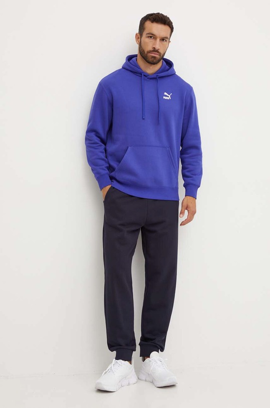 EA7 Emporio Armani pantaloni de trening din bumbac PJTKZ.6DUP57.1562 bleumarin AW24