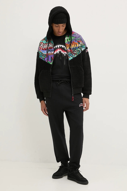 Îmbrăcăminte Sprayground pantaloni de trening din bumbac SP515 negru