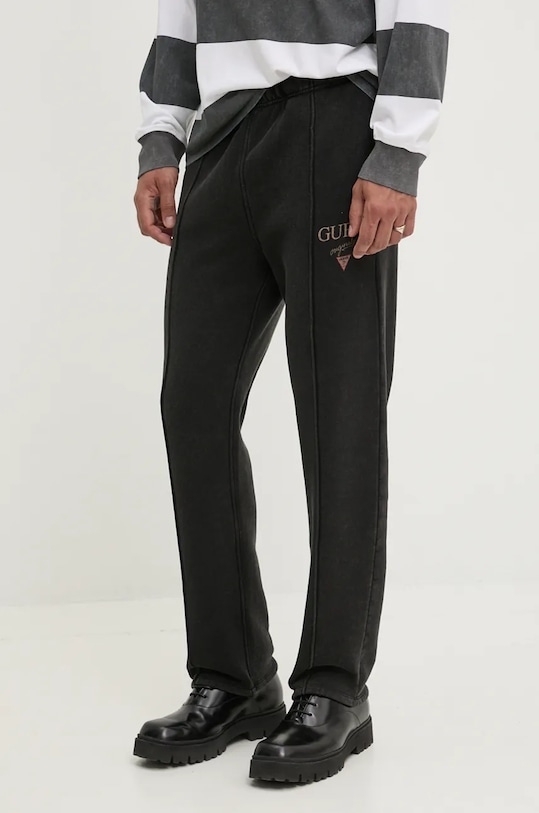 Штани Guess Originals бавовна чорний M4BB52.K9V31