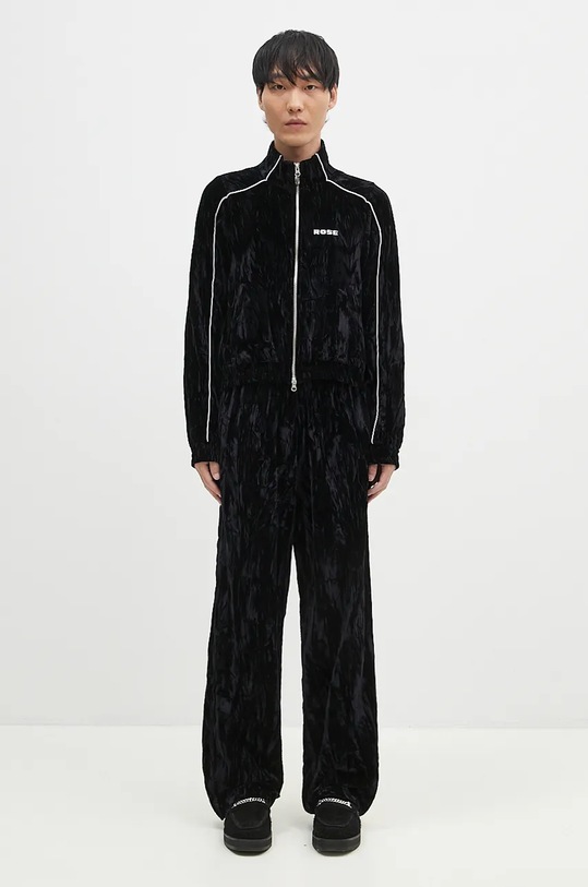 Martine Rose velour sweatpants Wide Leg Trackpant 165WF04001 black