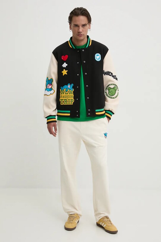 Inbetweeners pantaloni de trening din bumbac F4TWUAFP051 bej AW24