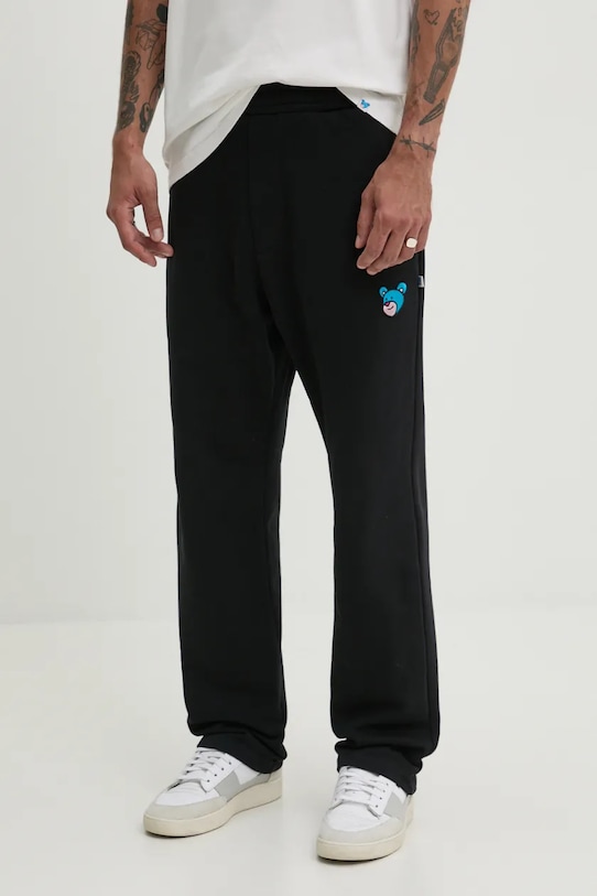 Inbetweeners spodnie dresowe bawełniane czarny F4TWUAFP051