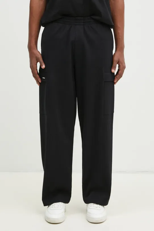 Pangaia pantaloni della tuta tessuto elasticizzato nero 10002239