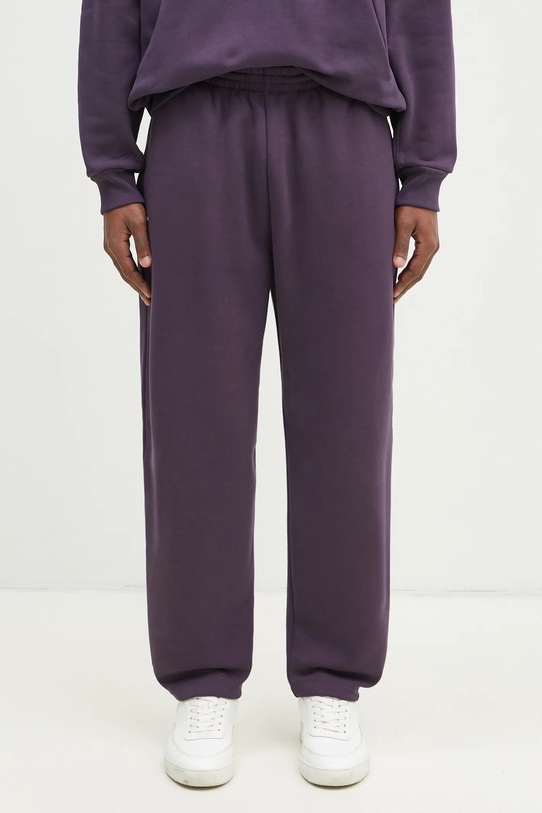 Pangaia pantaloni de trening din bumbac uni violet 10001759