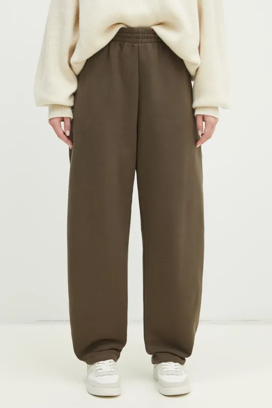 Pangaia pantaloni de trening din bumbac 10001759 verde AW24