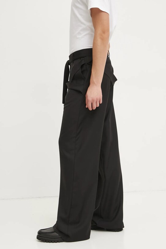 Heliot Emil spodnie z domieszką wełny AW24.M.10.182.BLK01 czarny