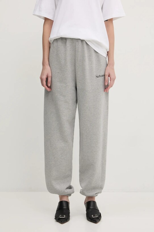 Хлопковые спортивные штаны No Problemo Mini Problemo Sweatpant NP30009.02 серый AW24