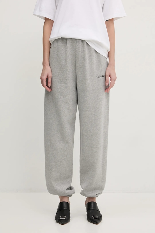 No Problemo pantaloni della tuta di cotone Mini Problemo Sweatpant NP30009.02 grigio AW24