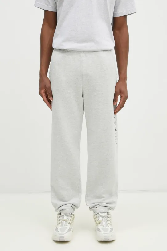 Sporty & Rich pantaloni della tuta NY Health Club sovrastampa grigio PA036506043GY03
