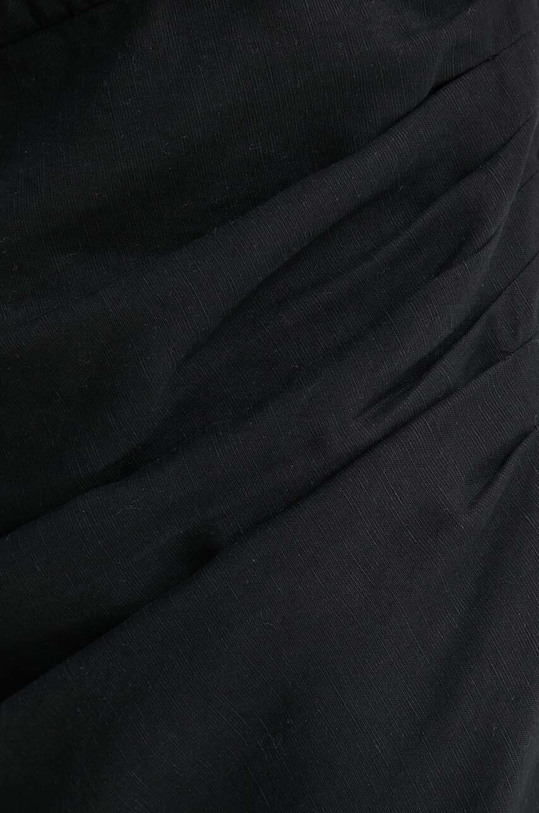 Φόρεμα από λινό μείγμα Samsoe Samsoe SAHIRA F24200095 μαύρο