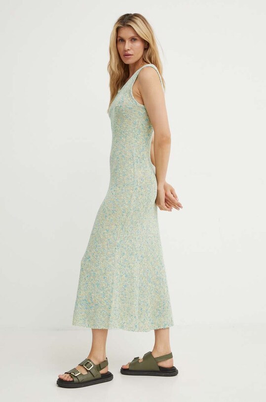 Φόρεμα από λινό μείγμα Samsoe Samsoe SAISHA F24200028 πράσινο AW24